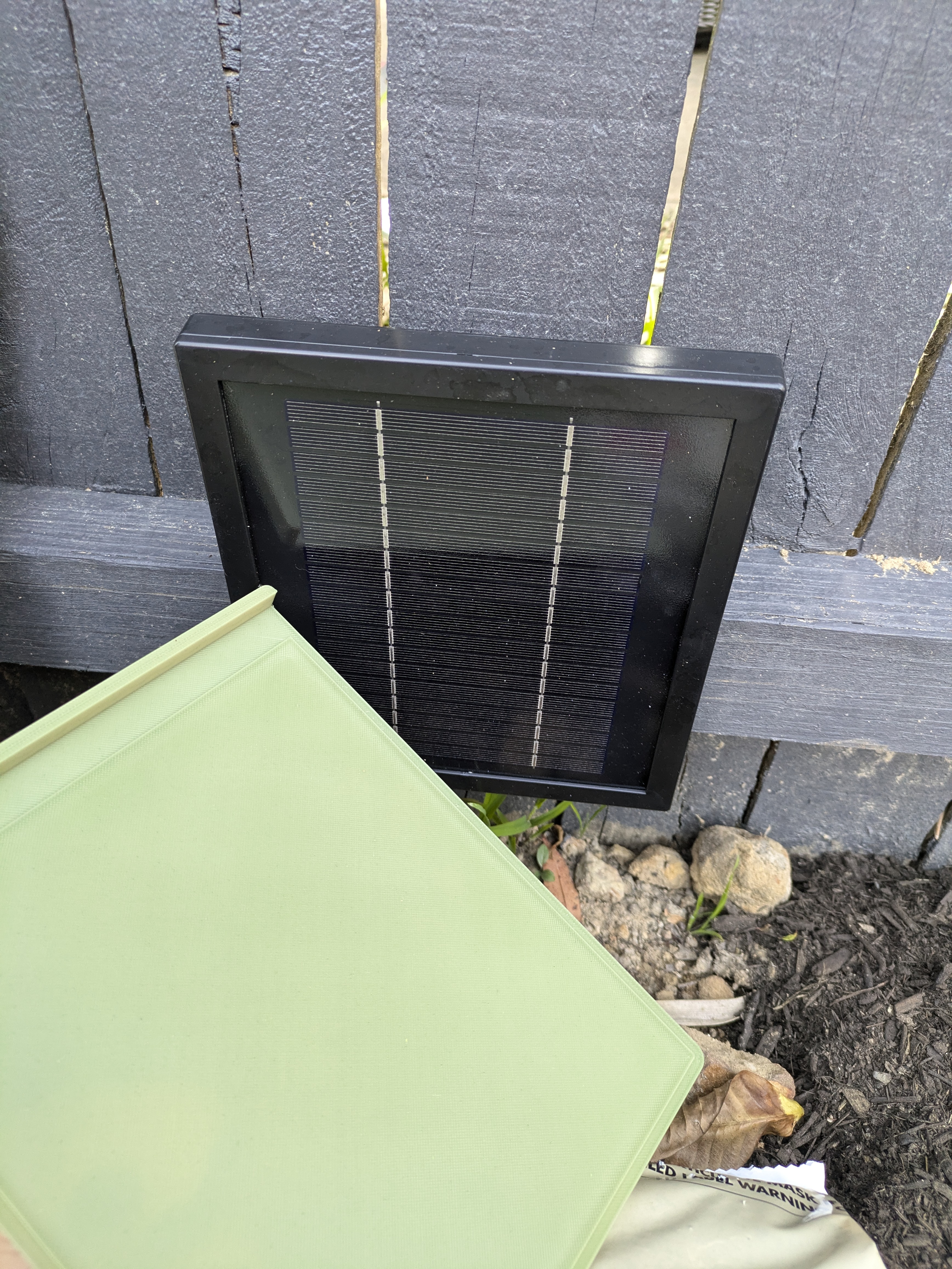 Solar water fountain solar panel blocker