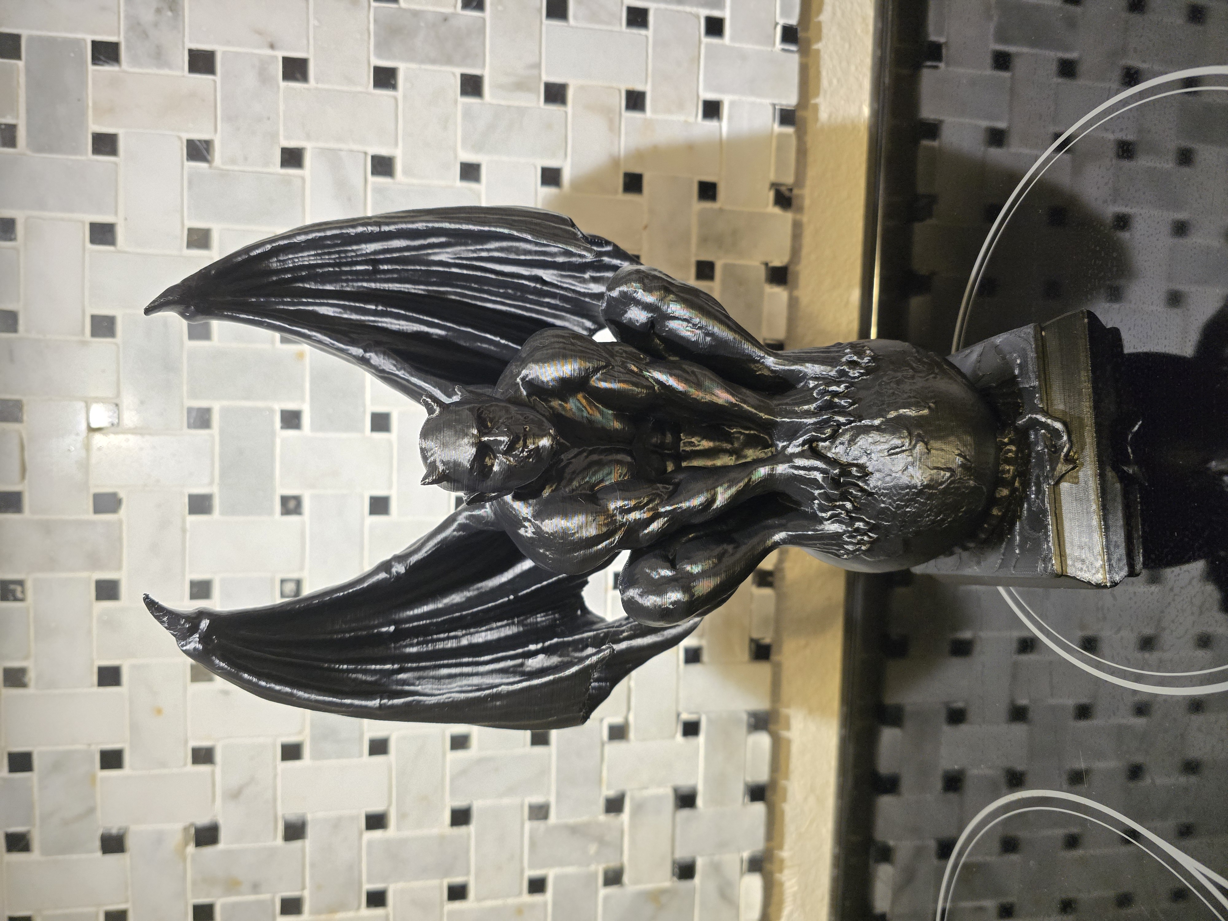 Devil Gargoyle On Globe