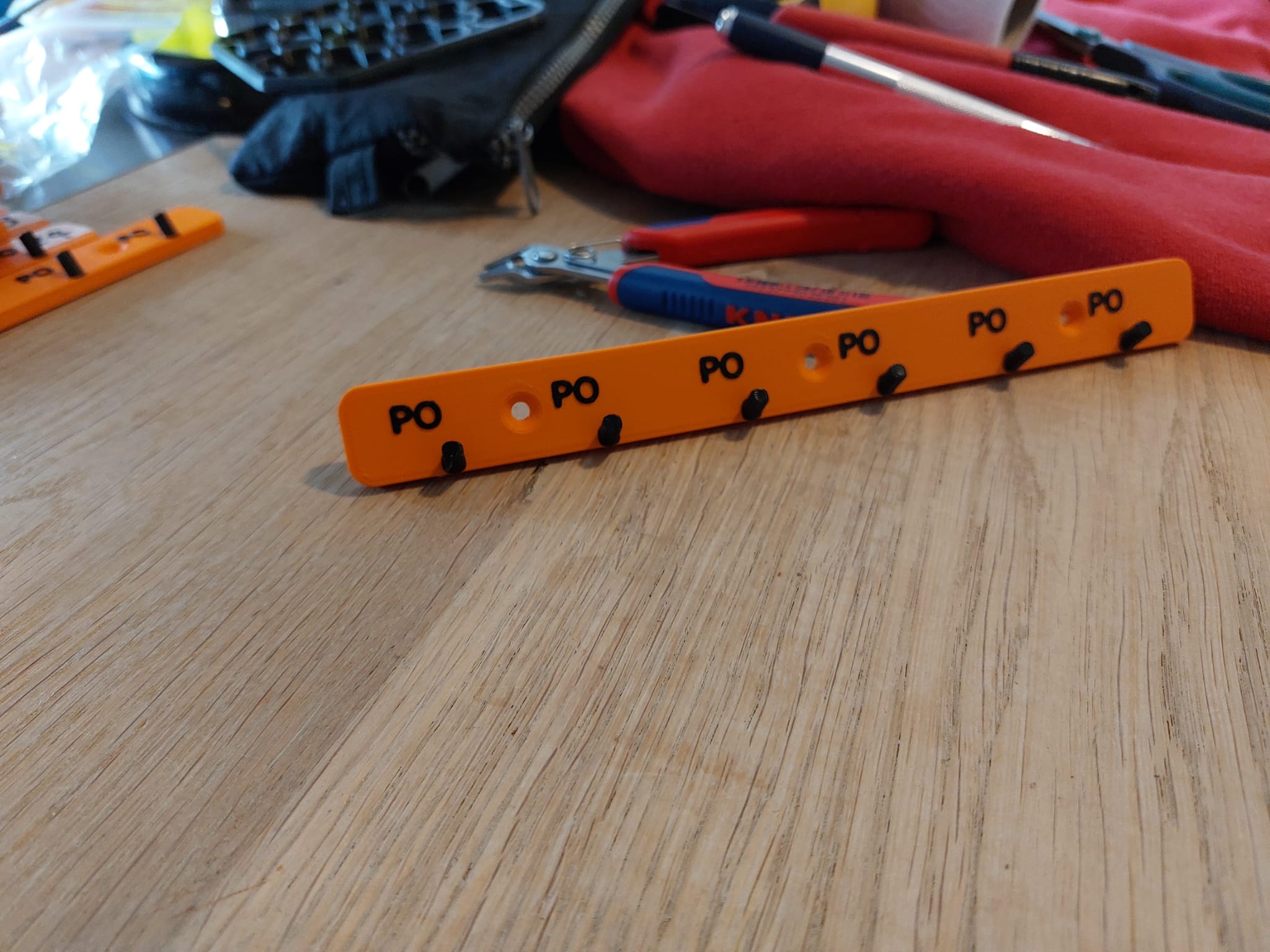 Hanger for labels and keys