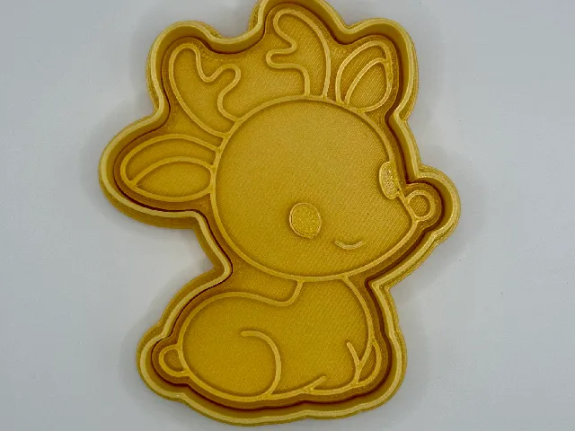 Christmas reindeer cookie cutter/ stamp