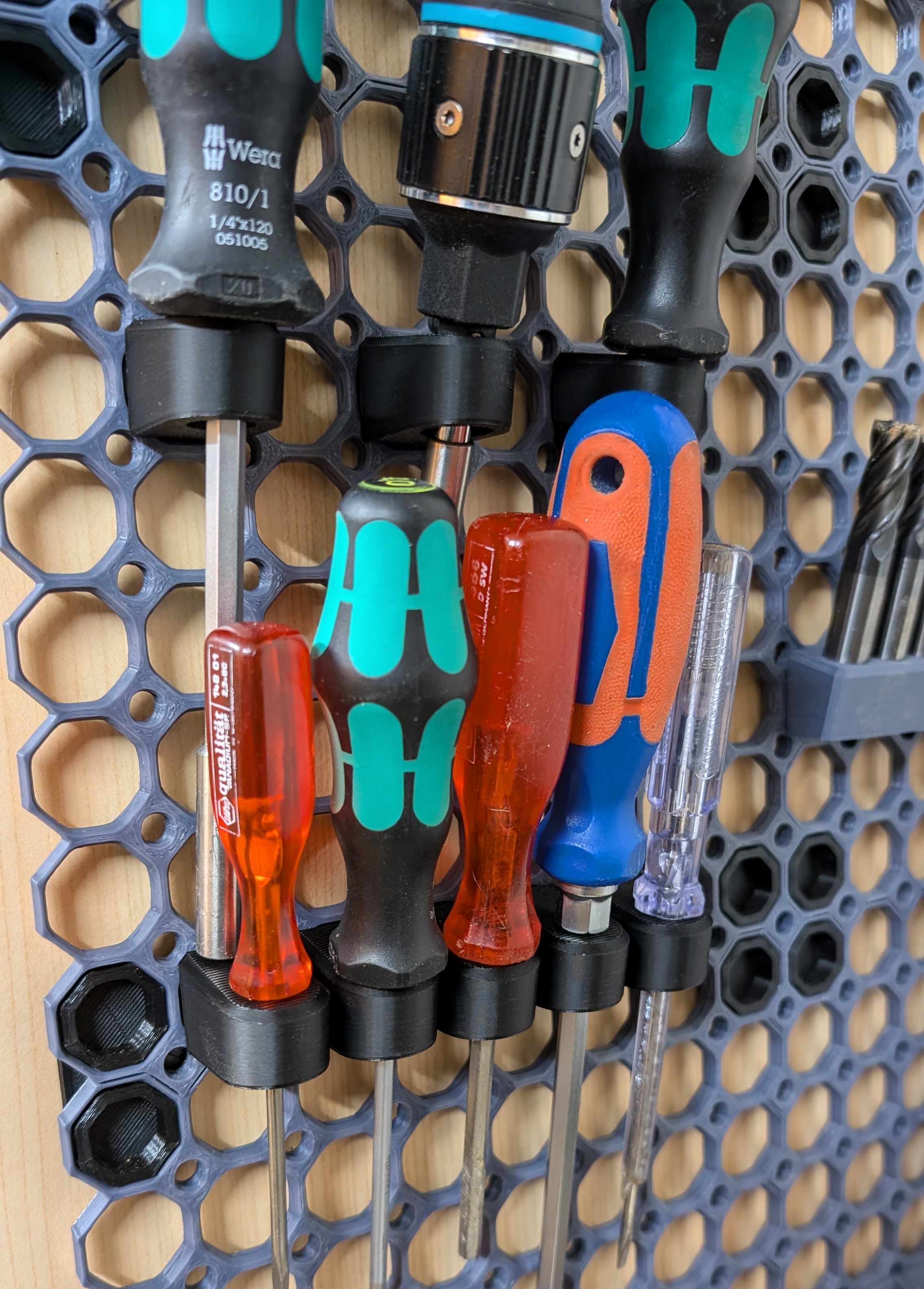 Multiboard screwdriver holder in various sizes