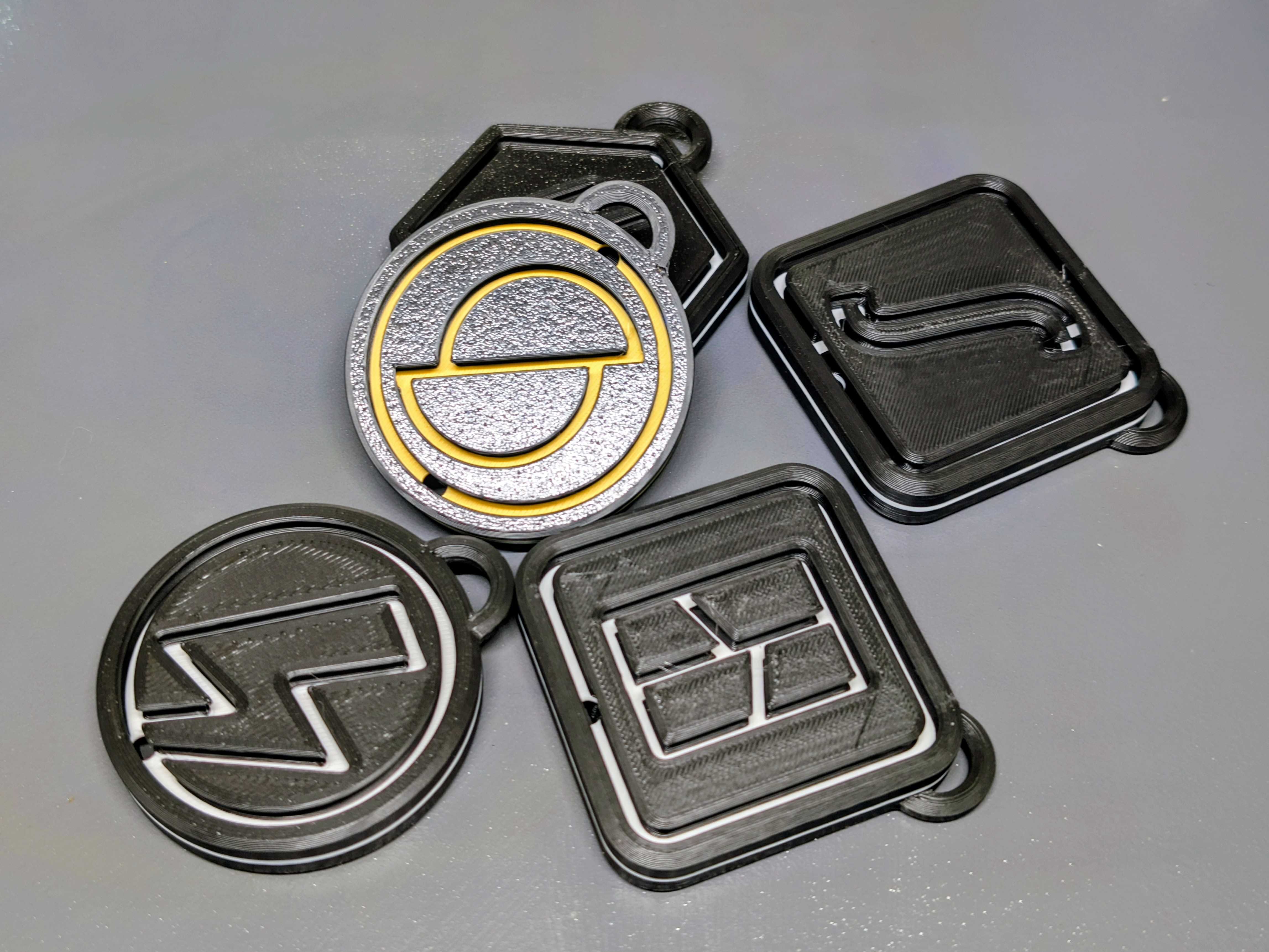 Marble run keychains/bag tags - printer edition