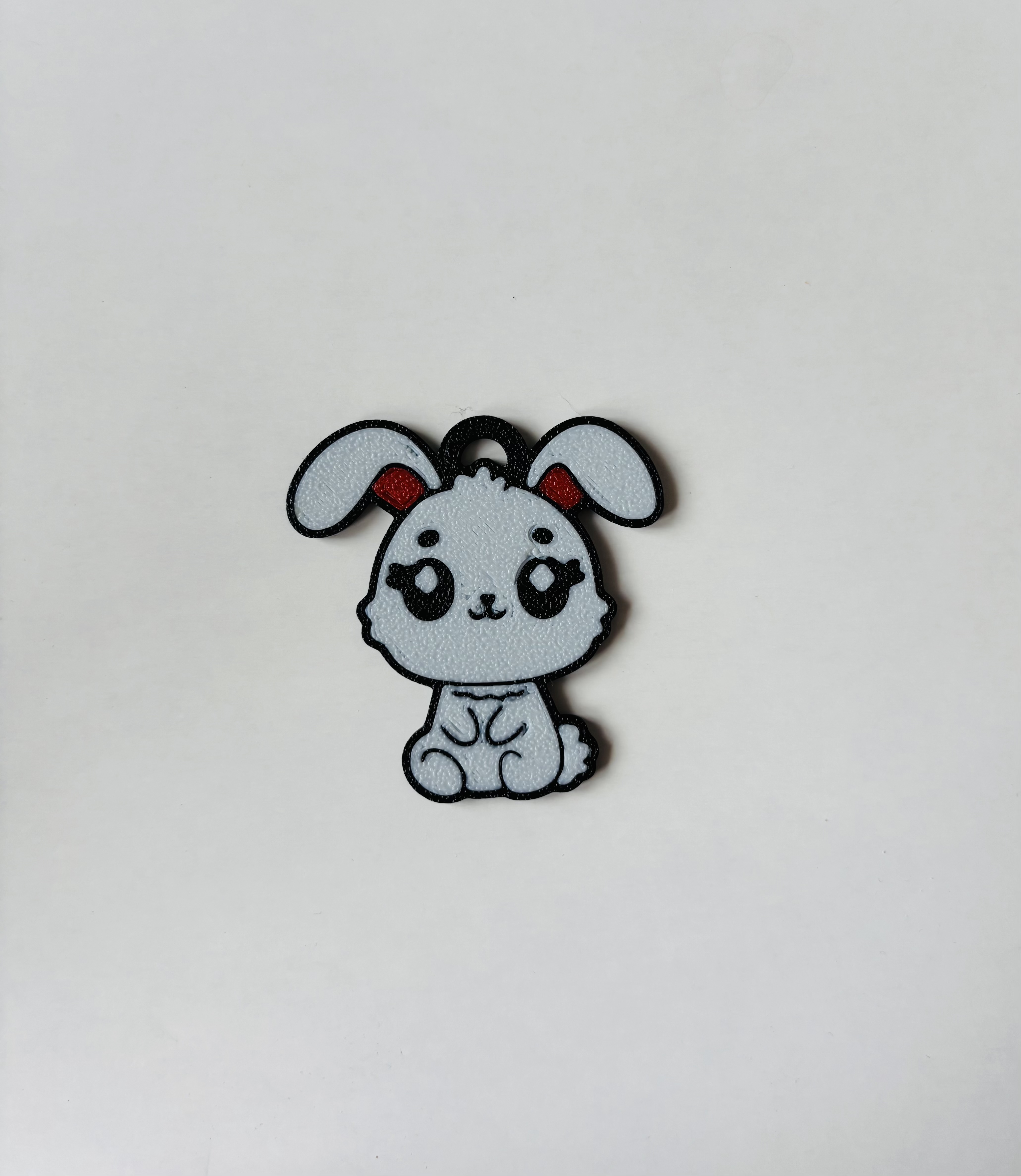Cute happy rabbit keychain