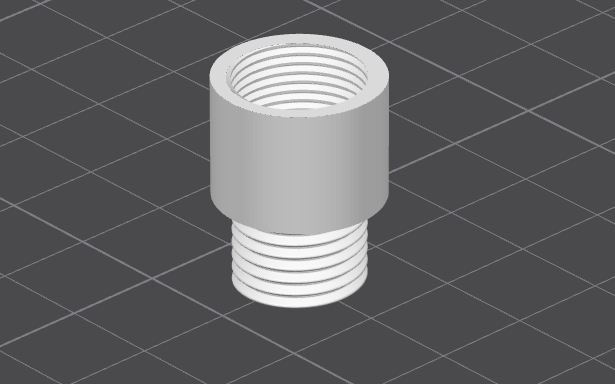 13mm (M) cw to 14mm (F) ccw adapter