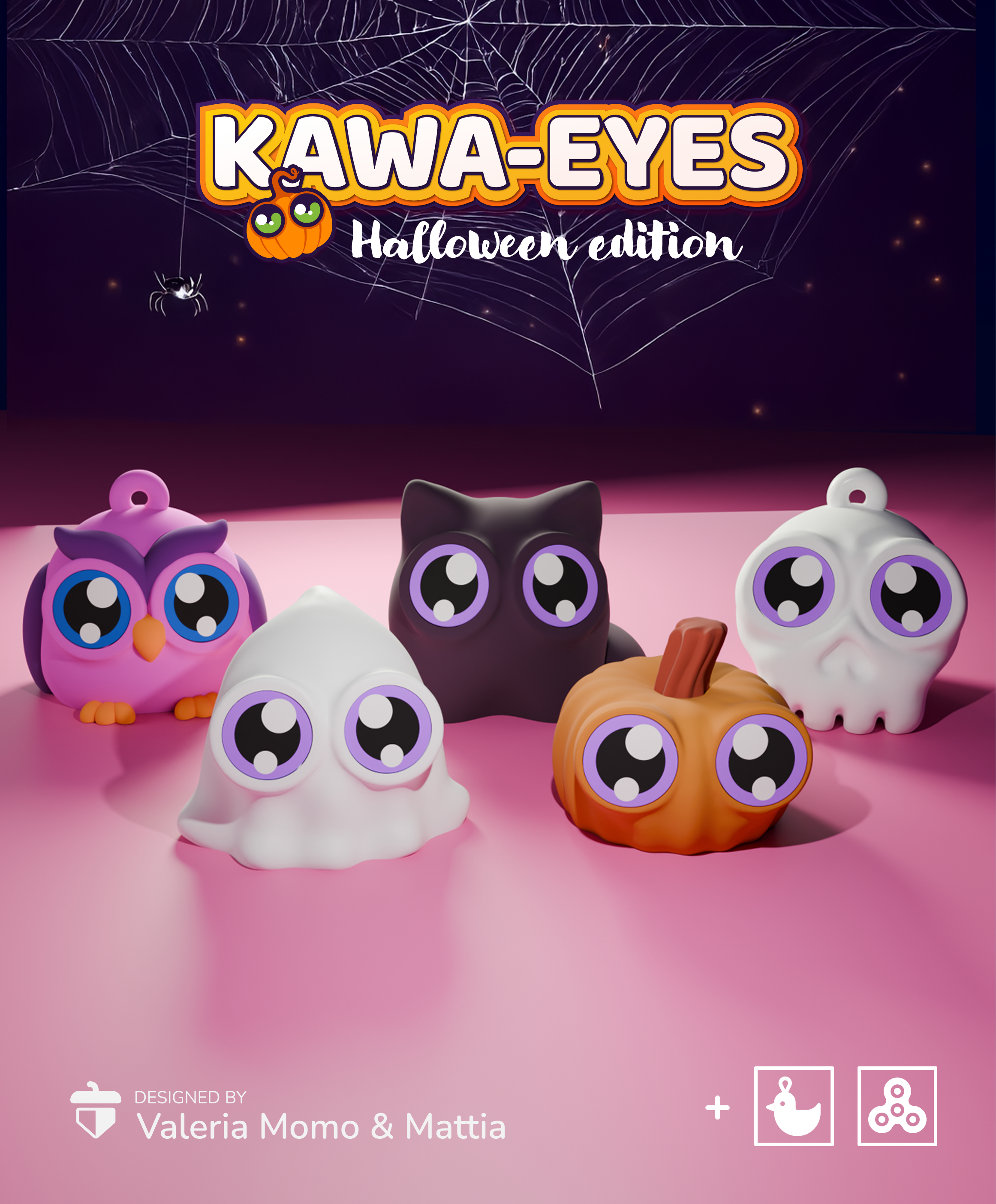 Kawa-Eyes Pumpkin Fidget Spinner! 4 Halloween — miniatura 4