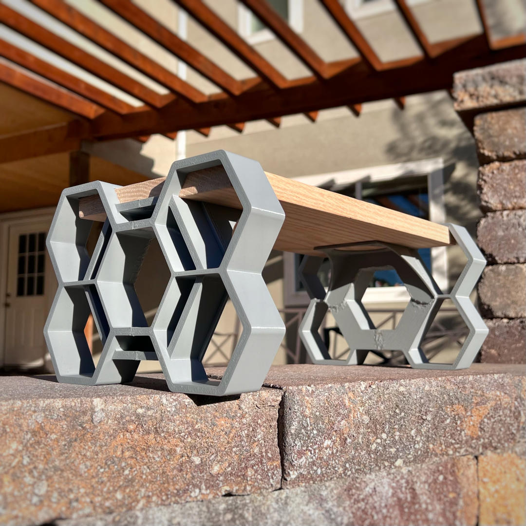 Hex-Themed Monitor Riser/Keyboard Shelf