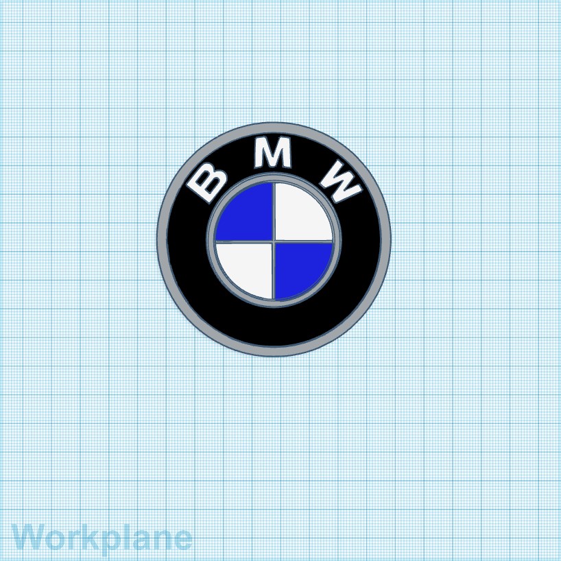 BMW multicolor logo separated parts for single extruder