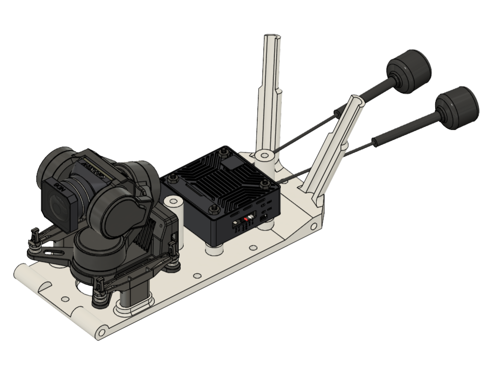 Walksnail Moonlight and Caddx GM3 Gimbal Mount with Fan and Cage