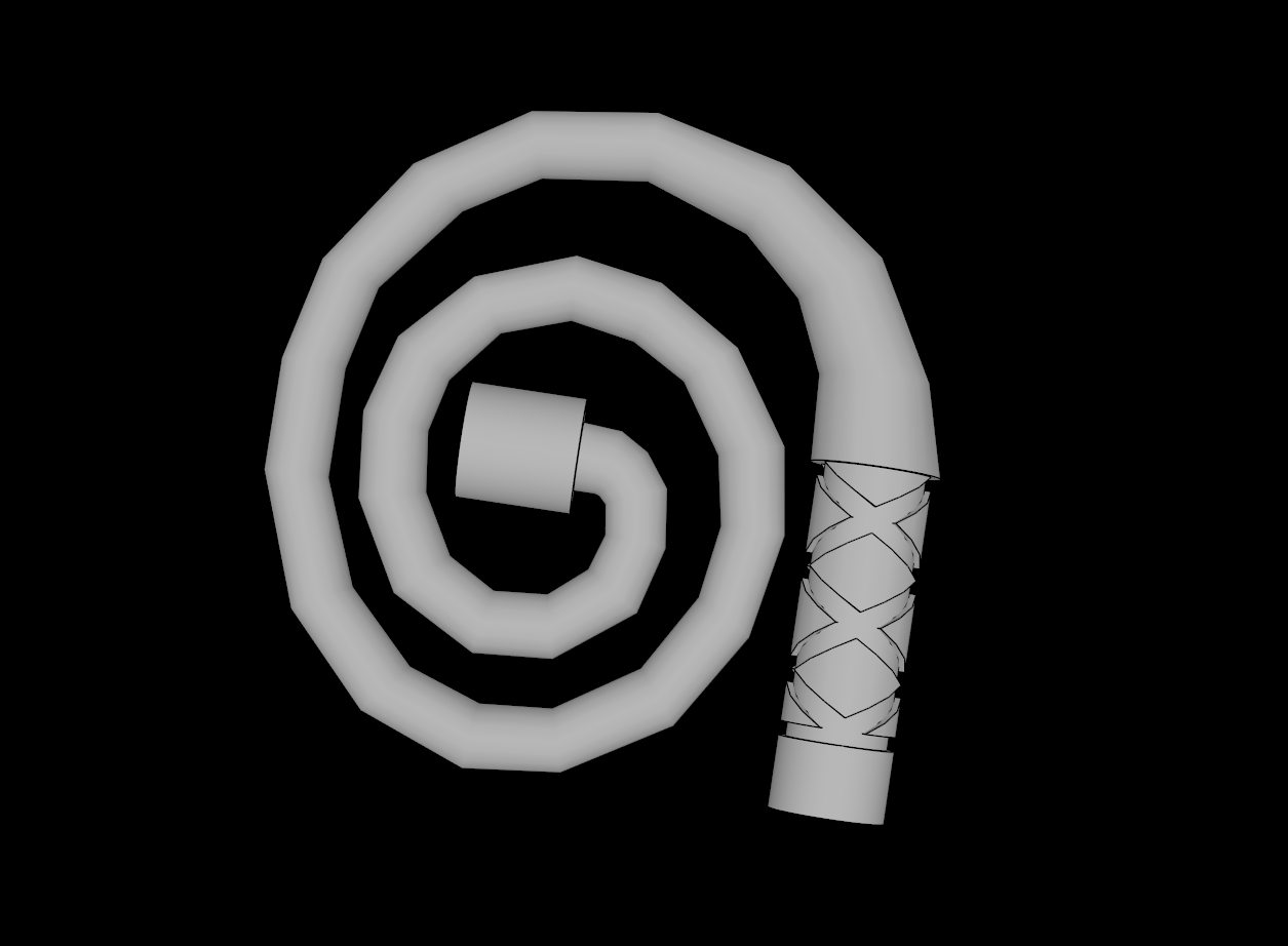 Lego Compatible (61975.dat) Minifig Whip Coiled