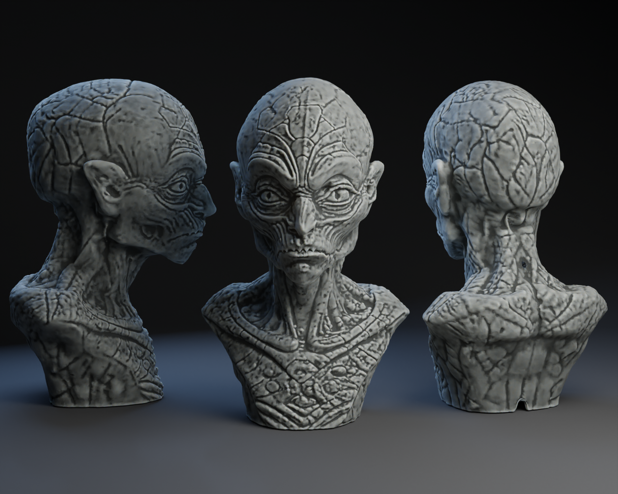 Aquatic / Alien Head Bust