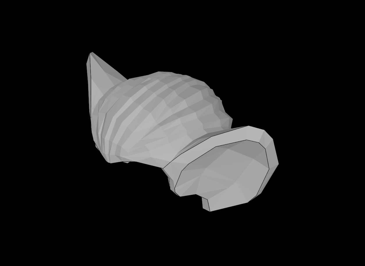 Lego Compatible (10301.dat) Minifig Hair Bat Ears with Inner Ear Contour Lines Pattern (SW Chadra-Fan / Kabe)