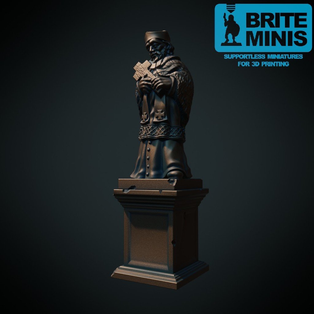 Statue of St. John Nepomucene (supportless, FDM friendly)