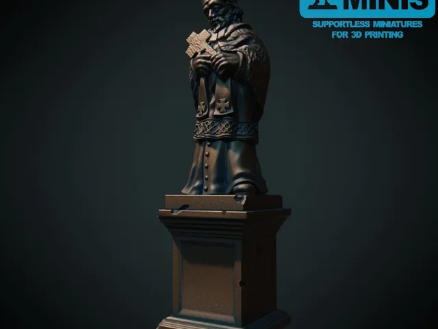 Statue of St. John Nepomucene (supportless, FDM friendly)