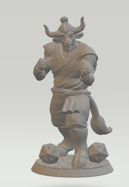 Monk Half Minotaur Miniature