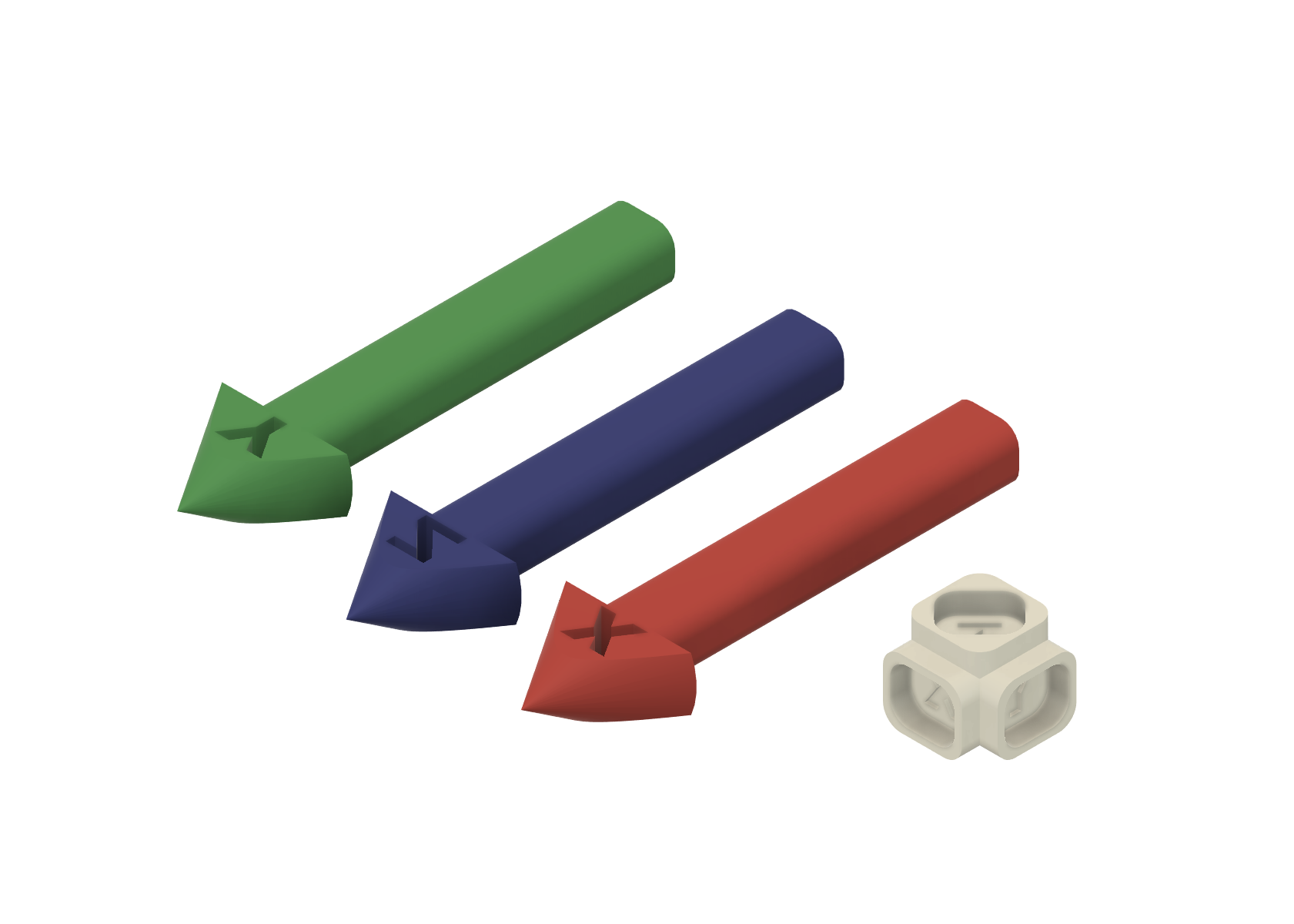 Miniatura 2 do modelo 3D XYZ Cartesian Coordinate System