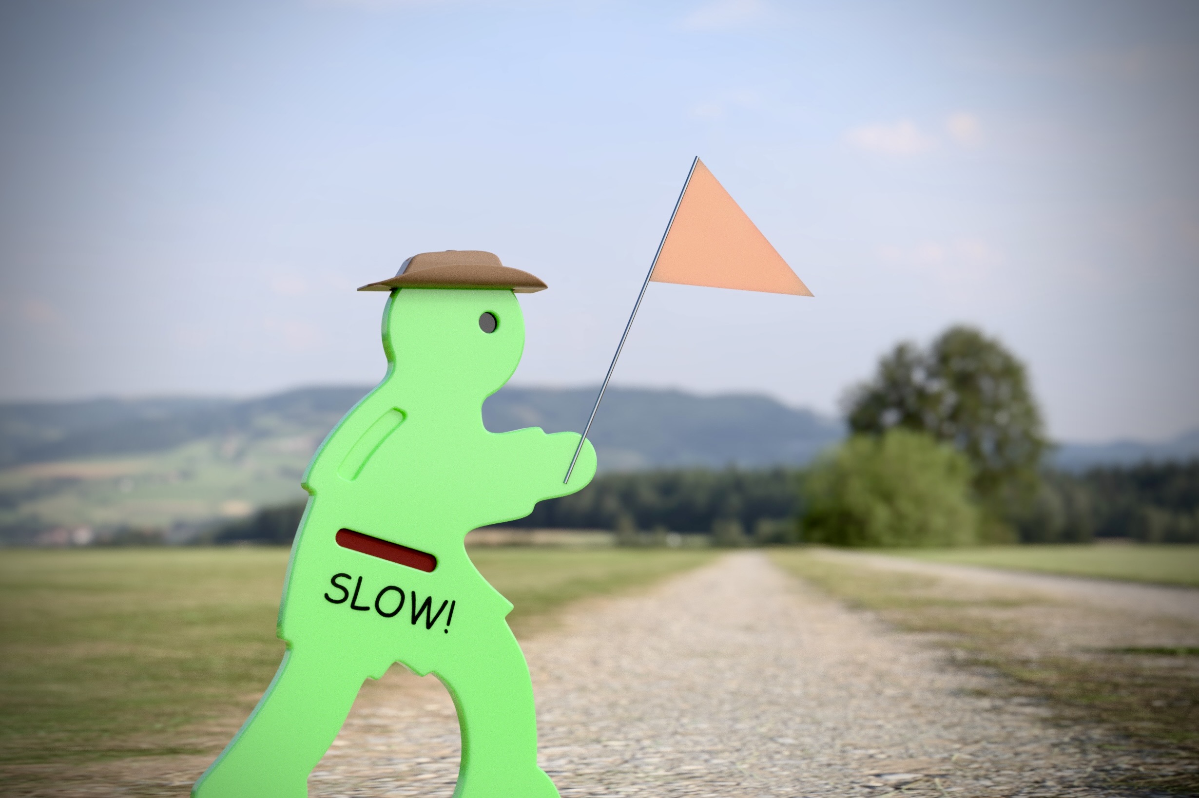 Cowboy Hat for Kid Street Safety Sign