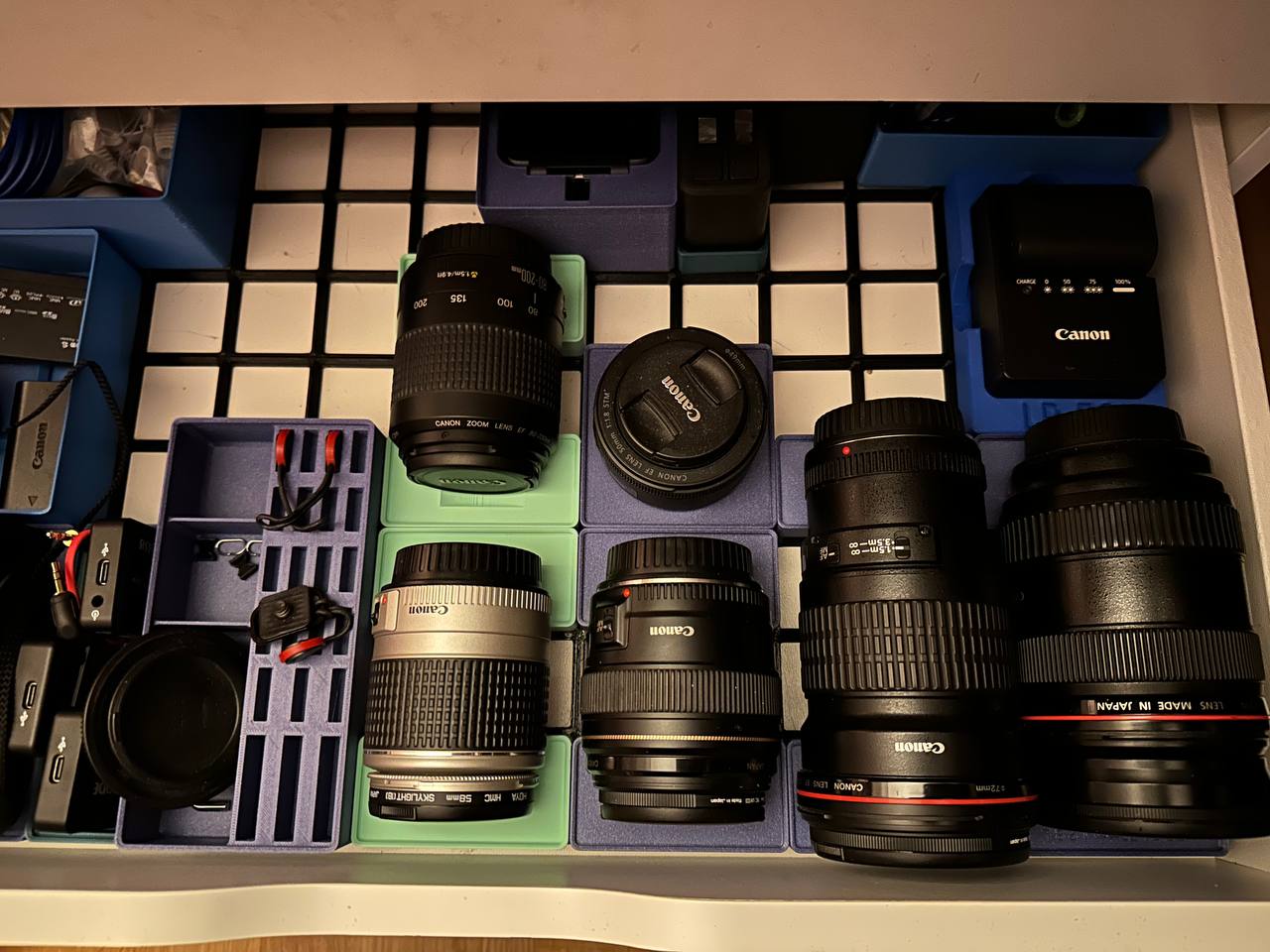 Gridfinity for Canon Lenses