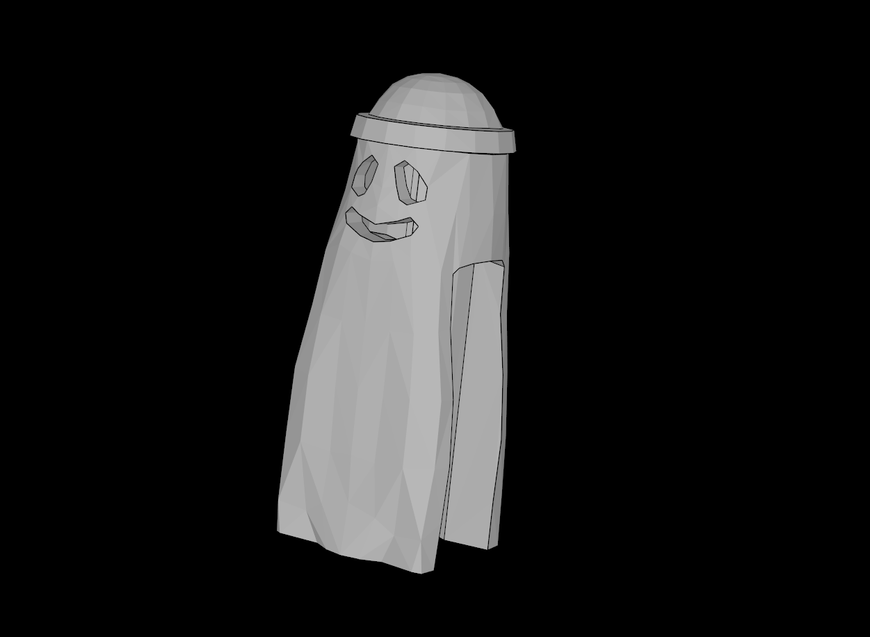 Lego Compatible (20683pb01.dat) Minifig Headgear Head Cover Ghost Shroud with Smile and Headband Pattern