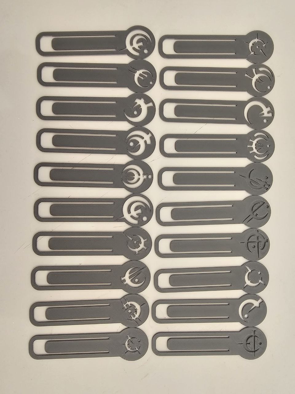 Mistborn Steel Alphabet Bookmarks - Set of 20