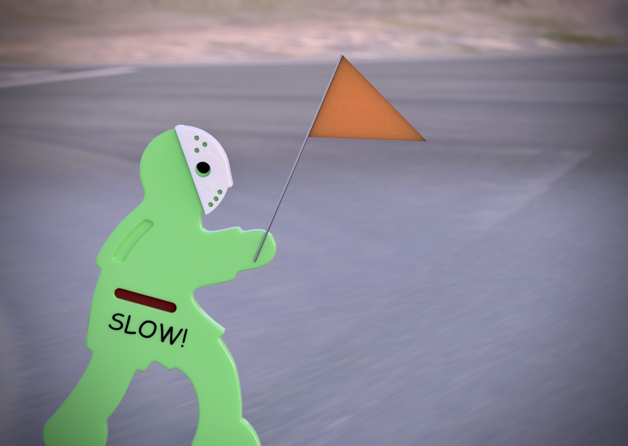 Hockey Mask for Kid Street Safety Sign