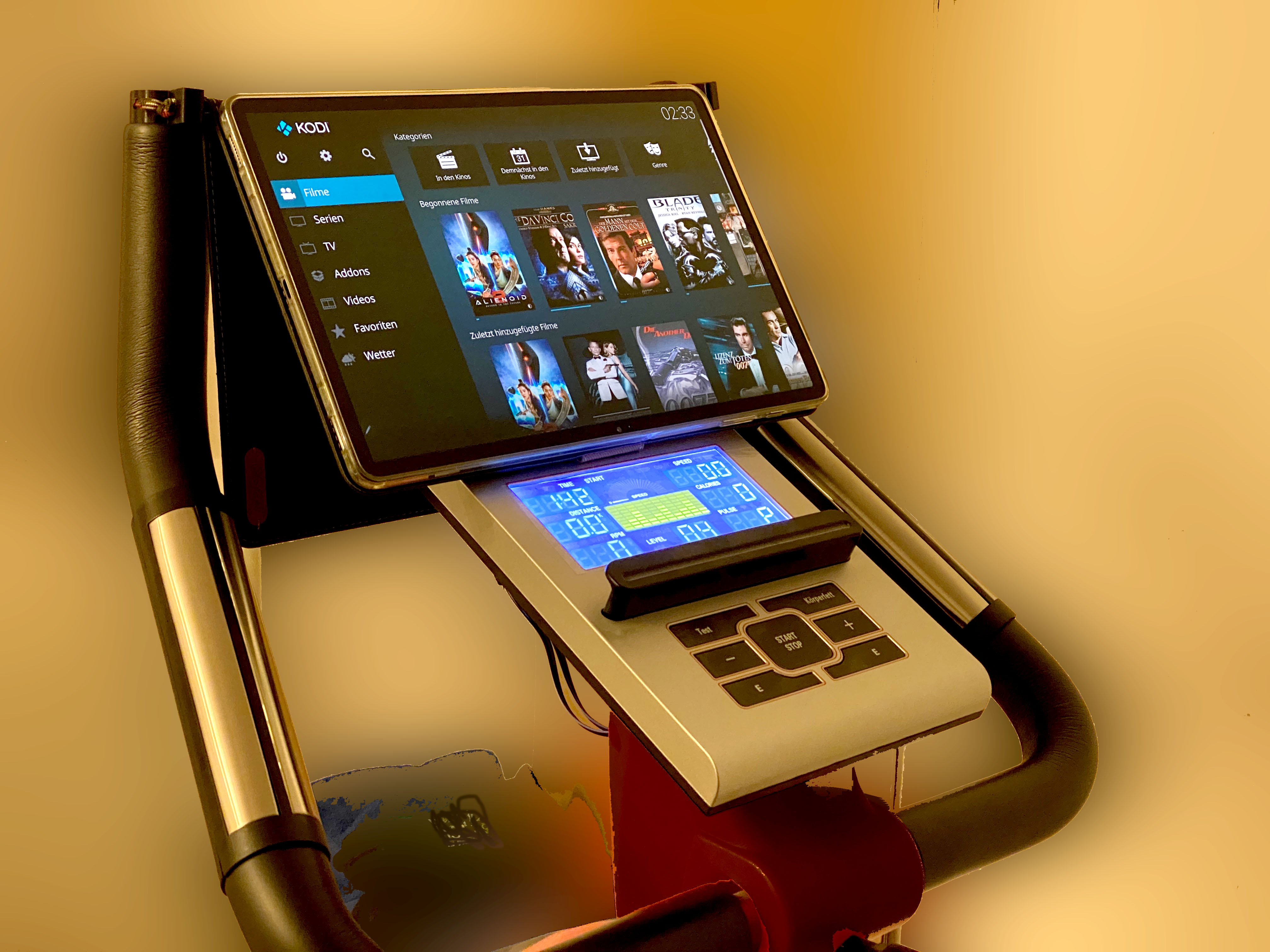 IPad Lenkerhalter Ergometer Heimtrainer Fahrrad Home Trainer