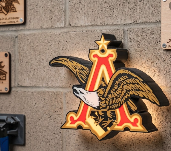 Anheuser Busch LED Lightbox | Multicolor 3D Printable 3MF