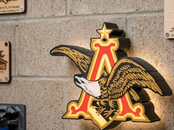 Anheuser Busch LED Lightbox | Multicolor 3D Printable 3MF