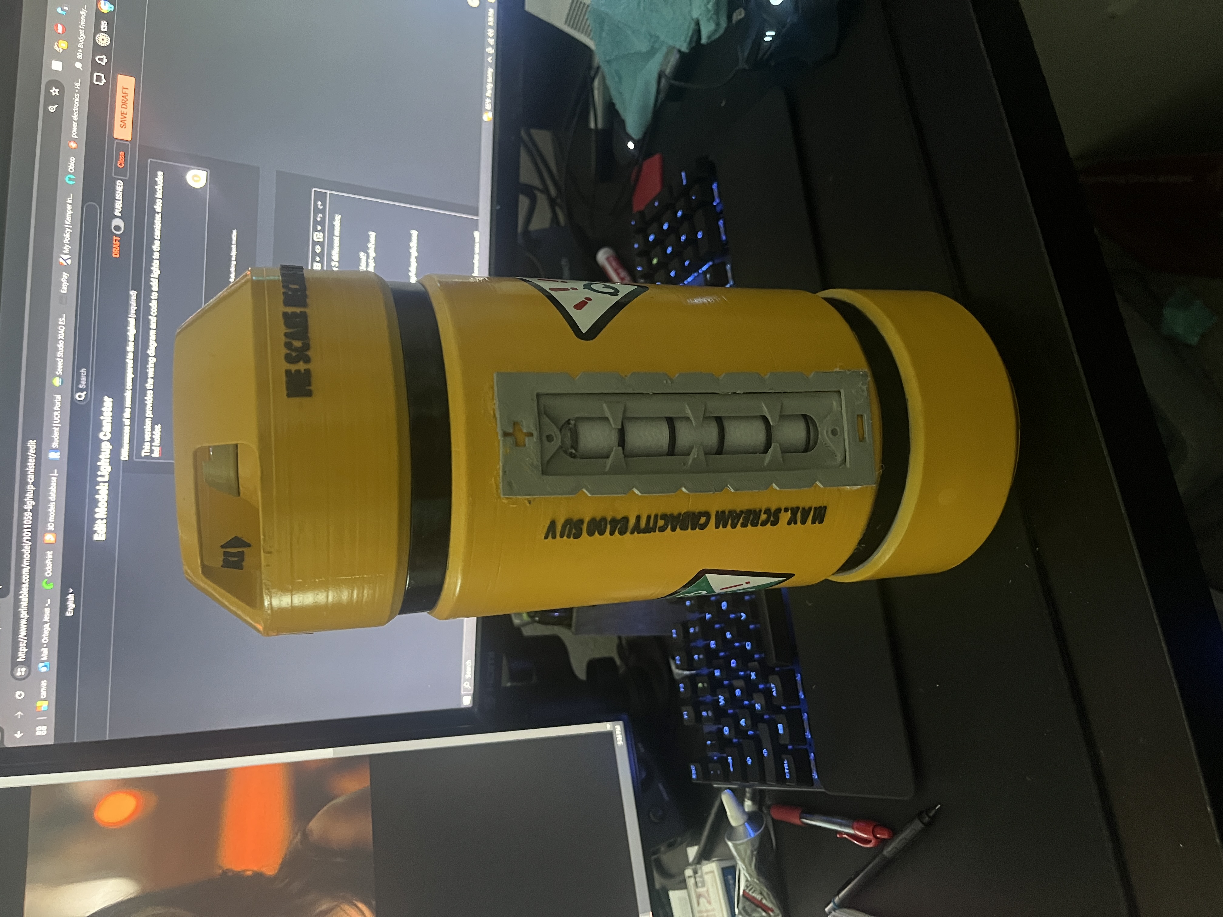 Monsters INC lighup scream canister
