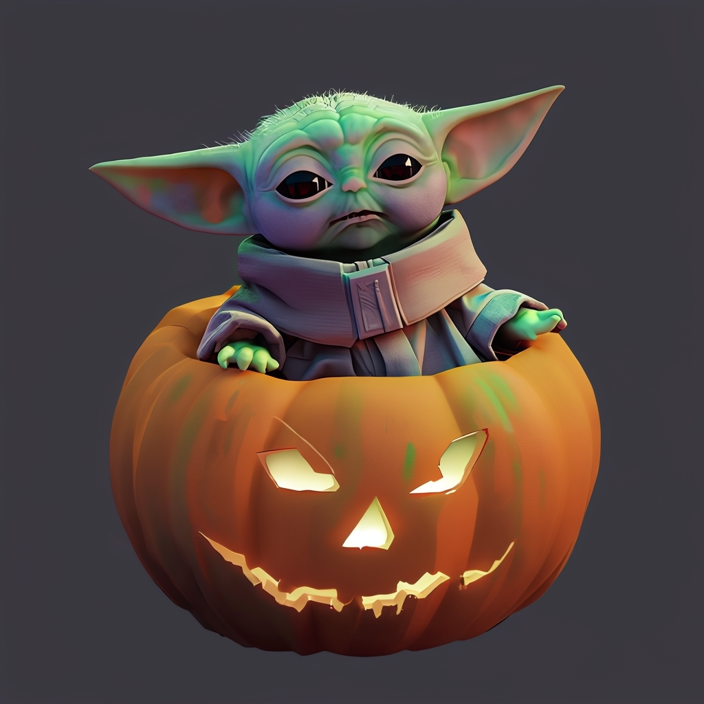 Hallo Baby Yoda Ween Keychain