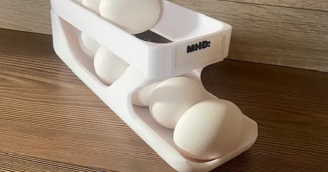 Egg holder - egg stand with changeable label MHD/BBD by Heiko ...