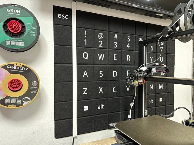 Wall panels keyboard