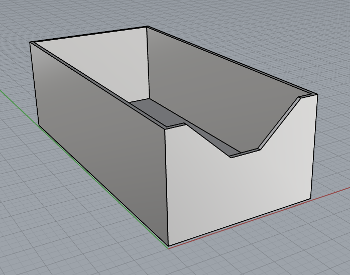 5in w x 3.375in t x 10.5in d Draw with Angled Grab (Import using Imperial!)