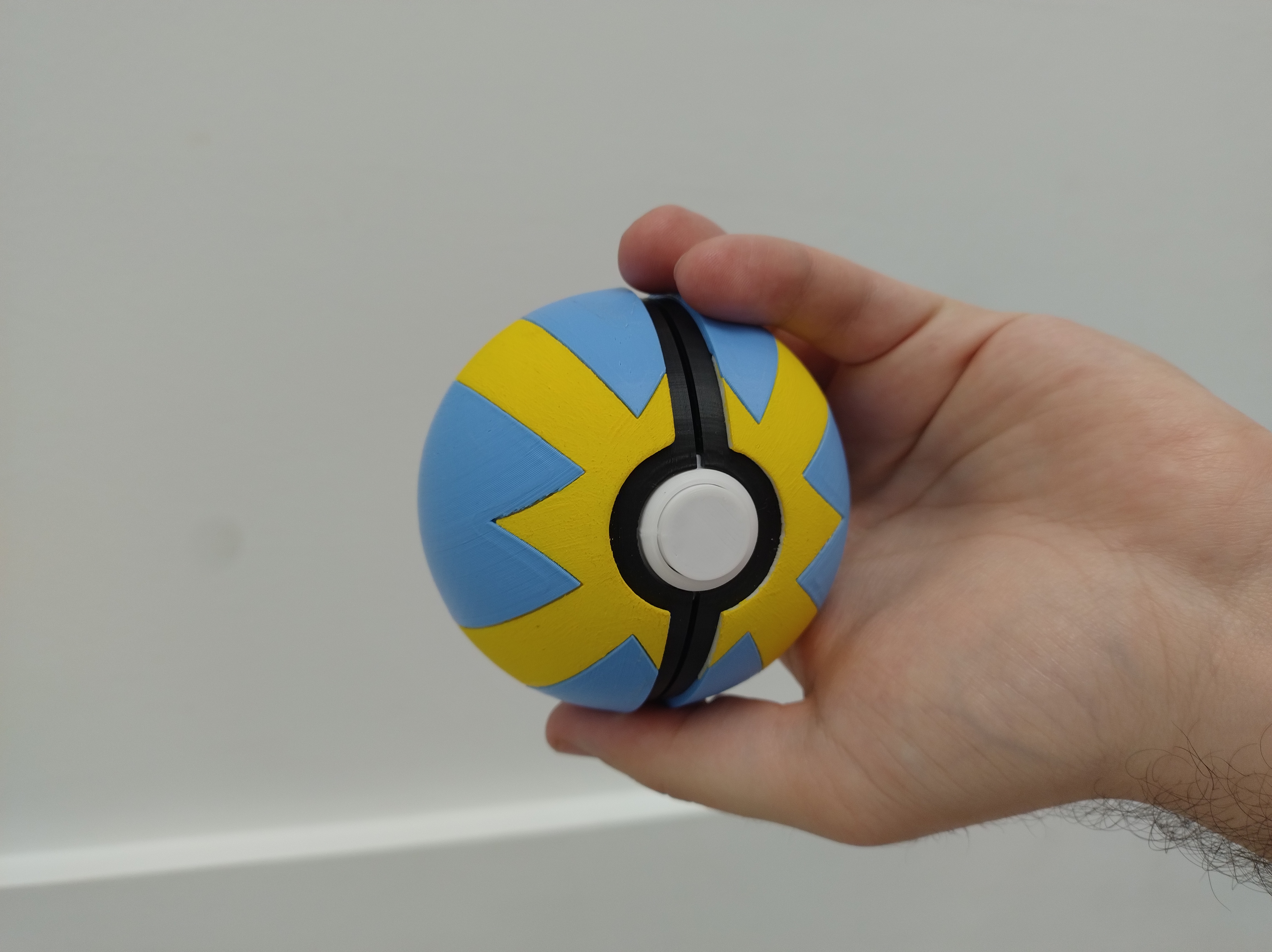 Quickball with hinge (V1.6), functional button and insert for GBA, DS and 3DS cartridges 3D model