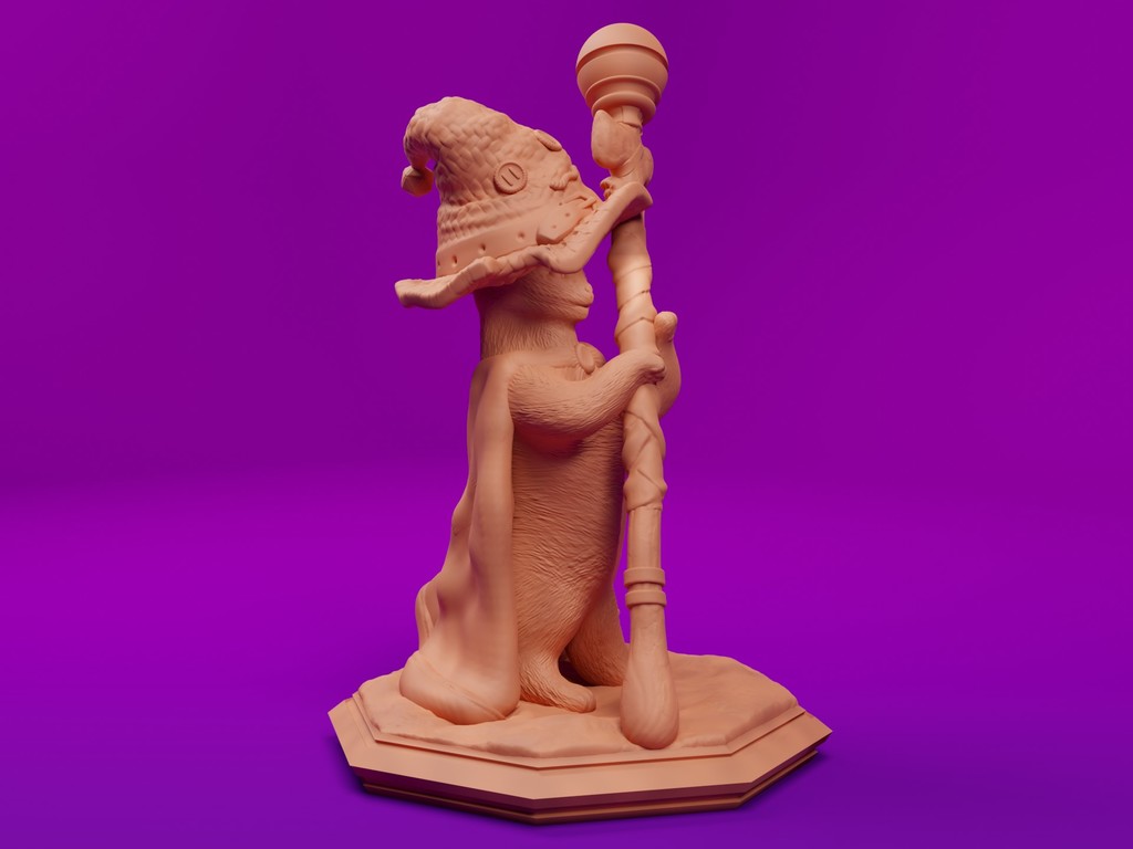 Miniatura 2 do modelo 3D Wizard Cat