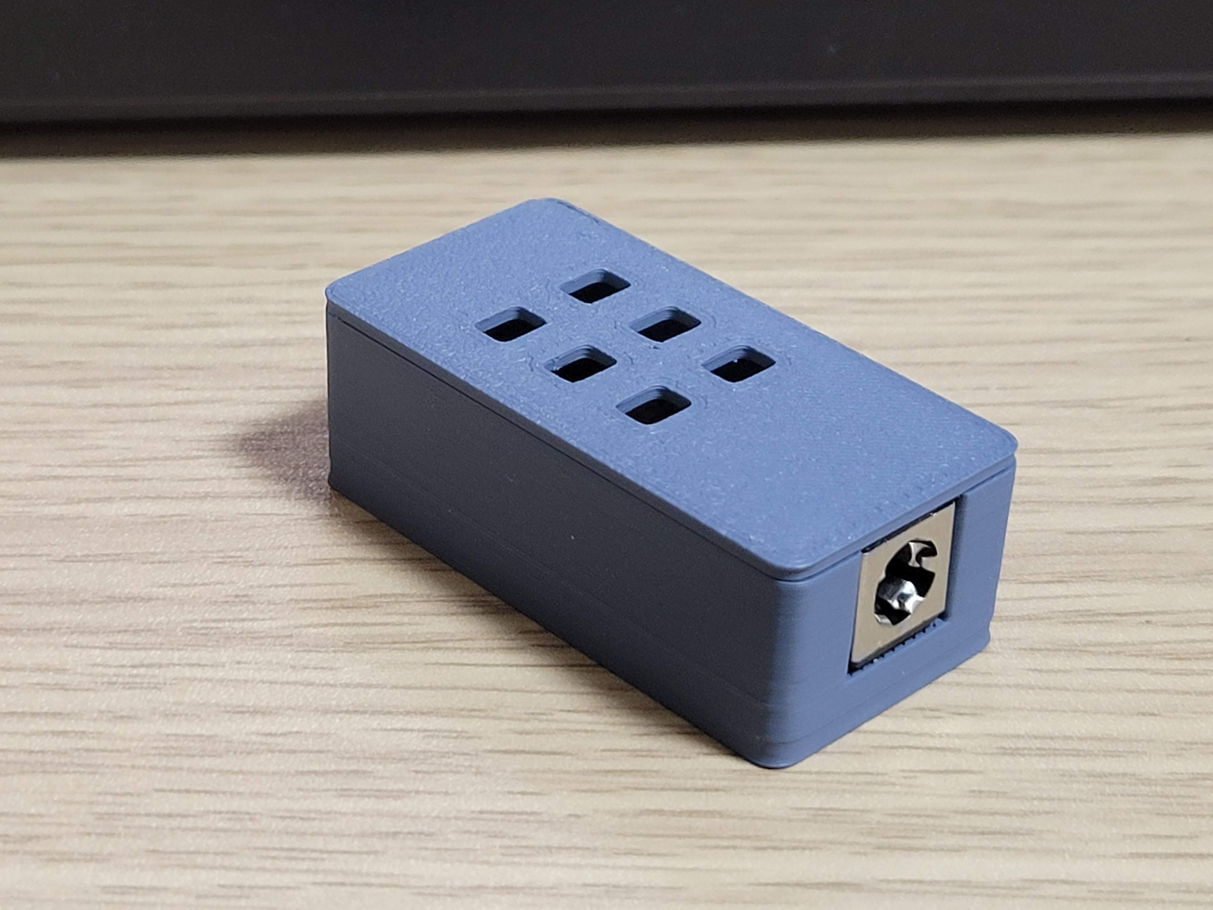 Ventilated case for CKCS U1E 65w PD board with 5.5x2.1 barrel jack