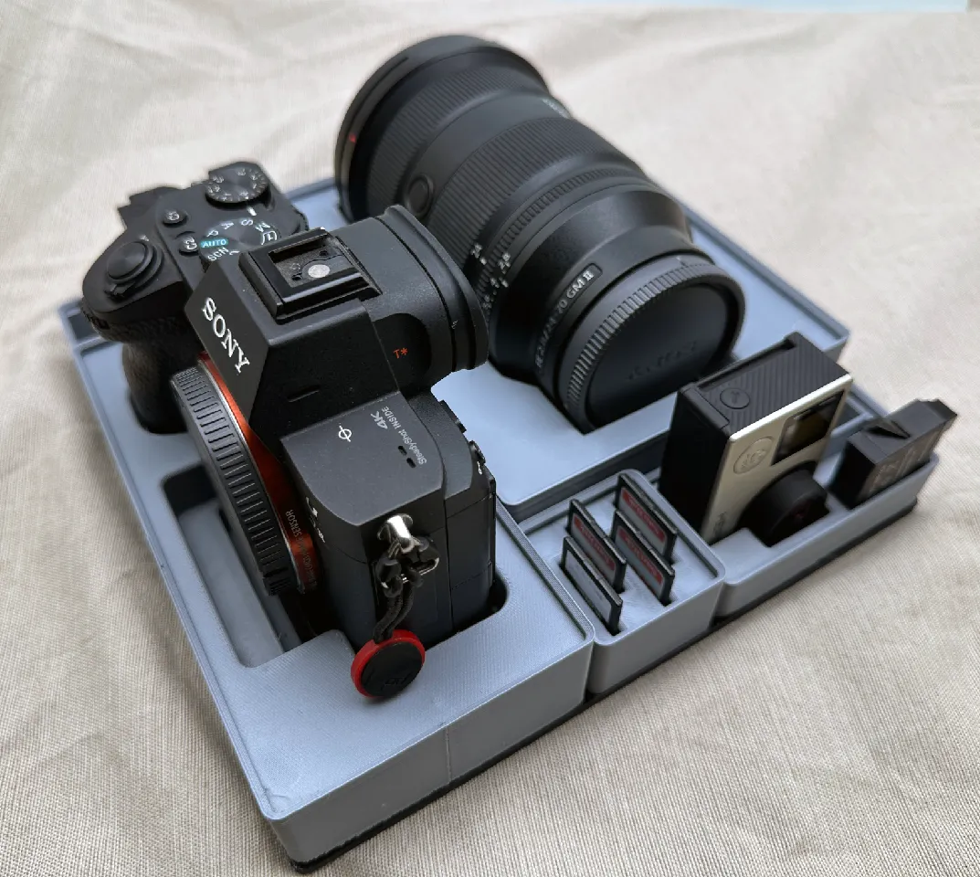 Sony A7 III Body Gridfinity 2x4 holder bin by 490 MFG | Download