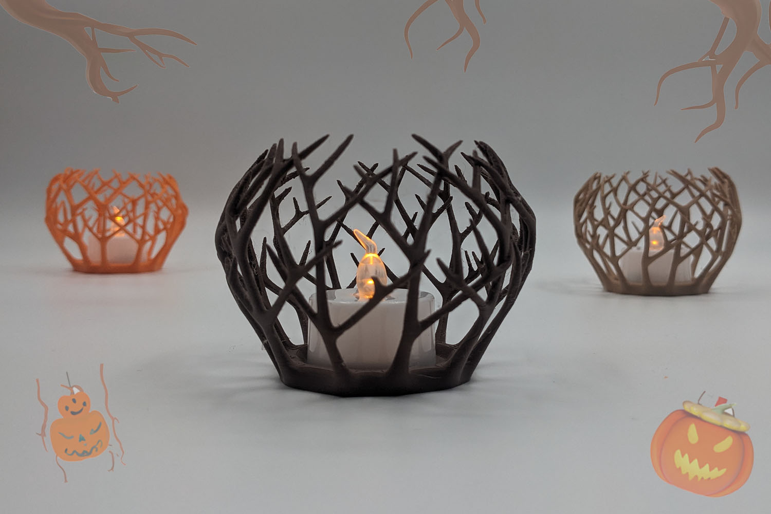 Creepy Tree Halloween Candle Holder - 3D Printable Spooky Decor