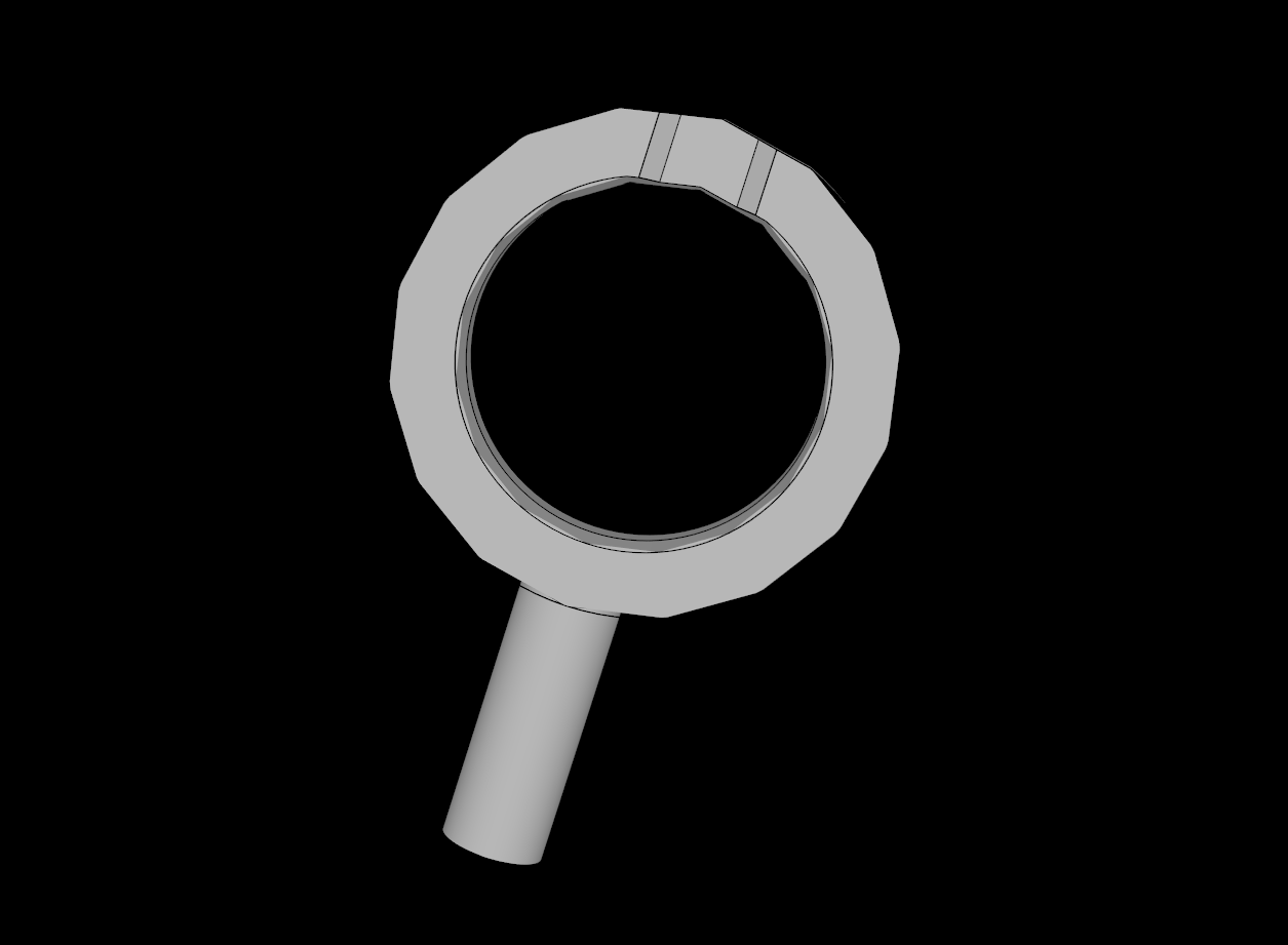 Lego Compatible (10830s02.dat) Minifig Tool Magnifying Glass Holder with Thick Frame