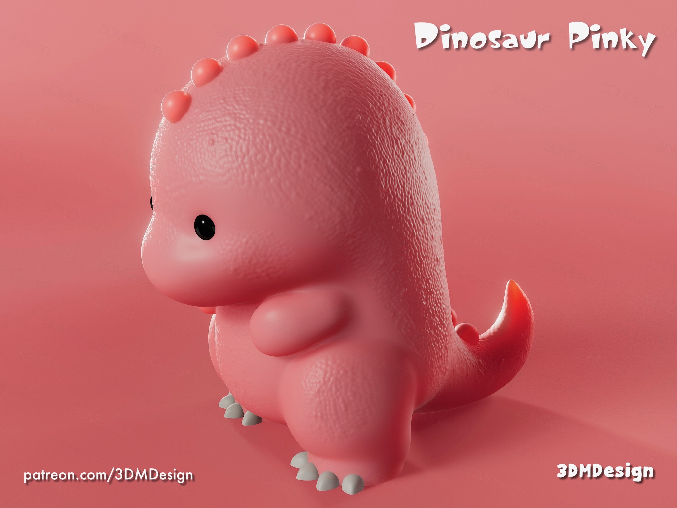 Miniatura 3 do modelo 3D Dinosaur Pinky