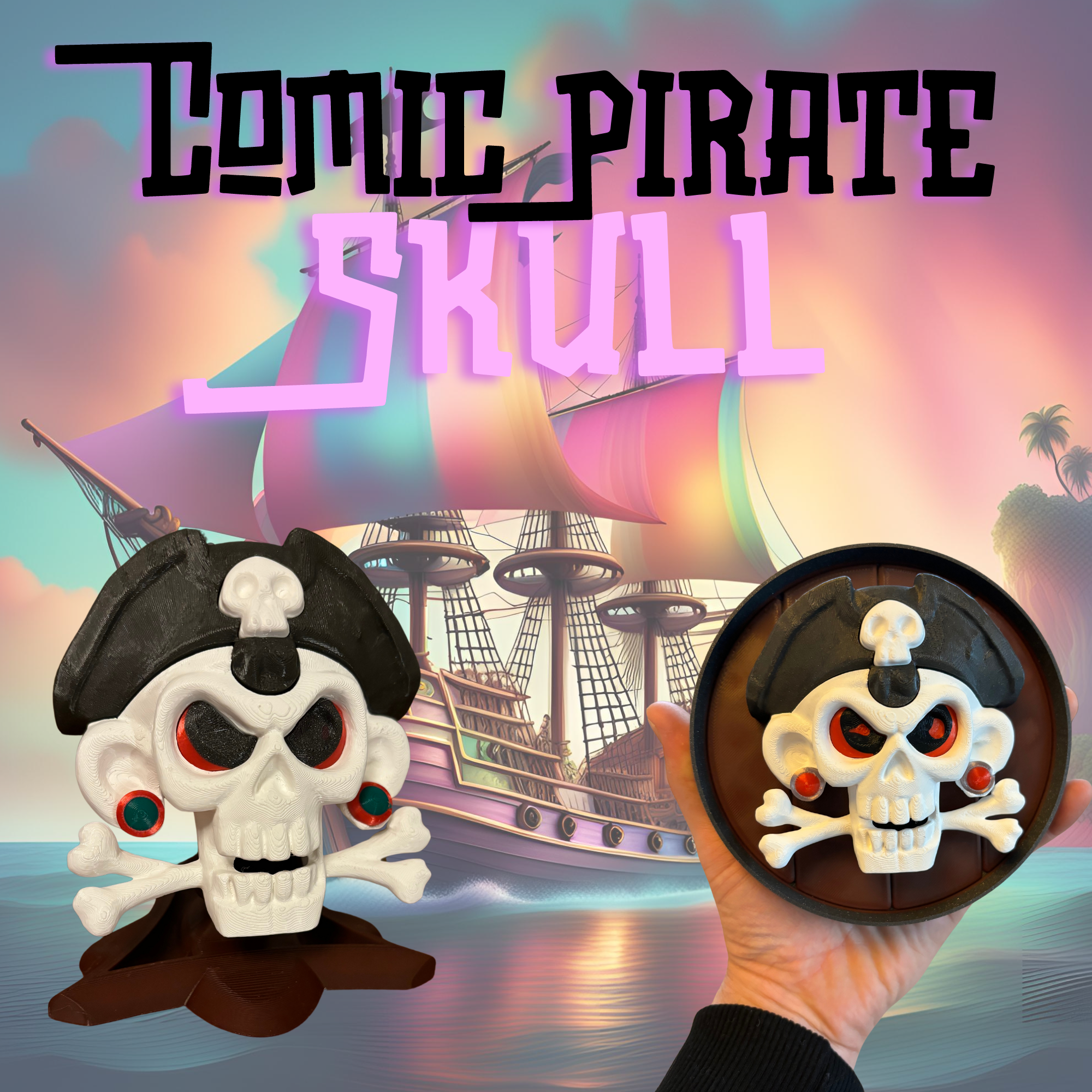Comic Pirate Skull