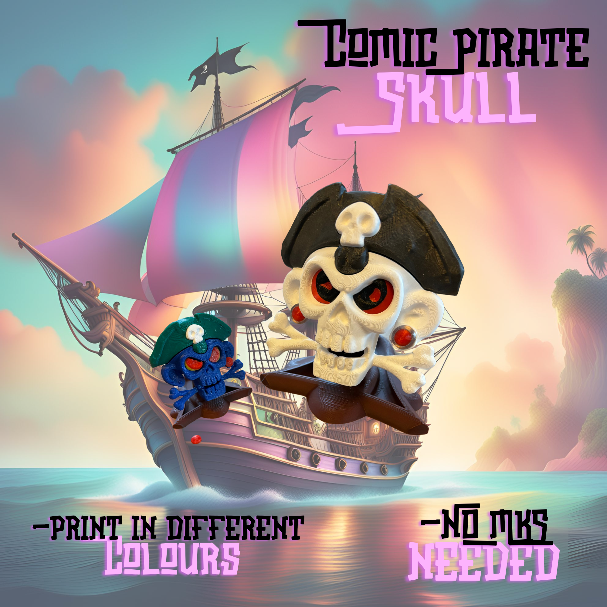 Comic Pirate Skull — miniatura 3