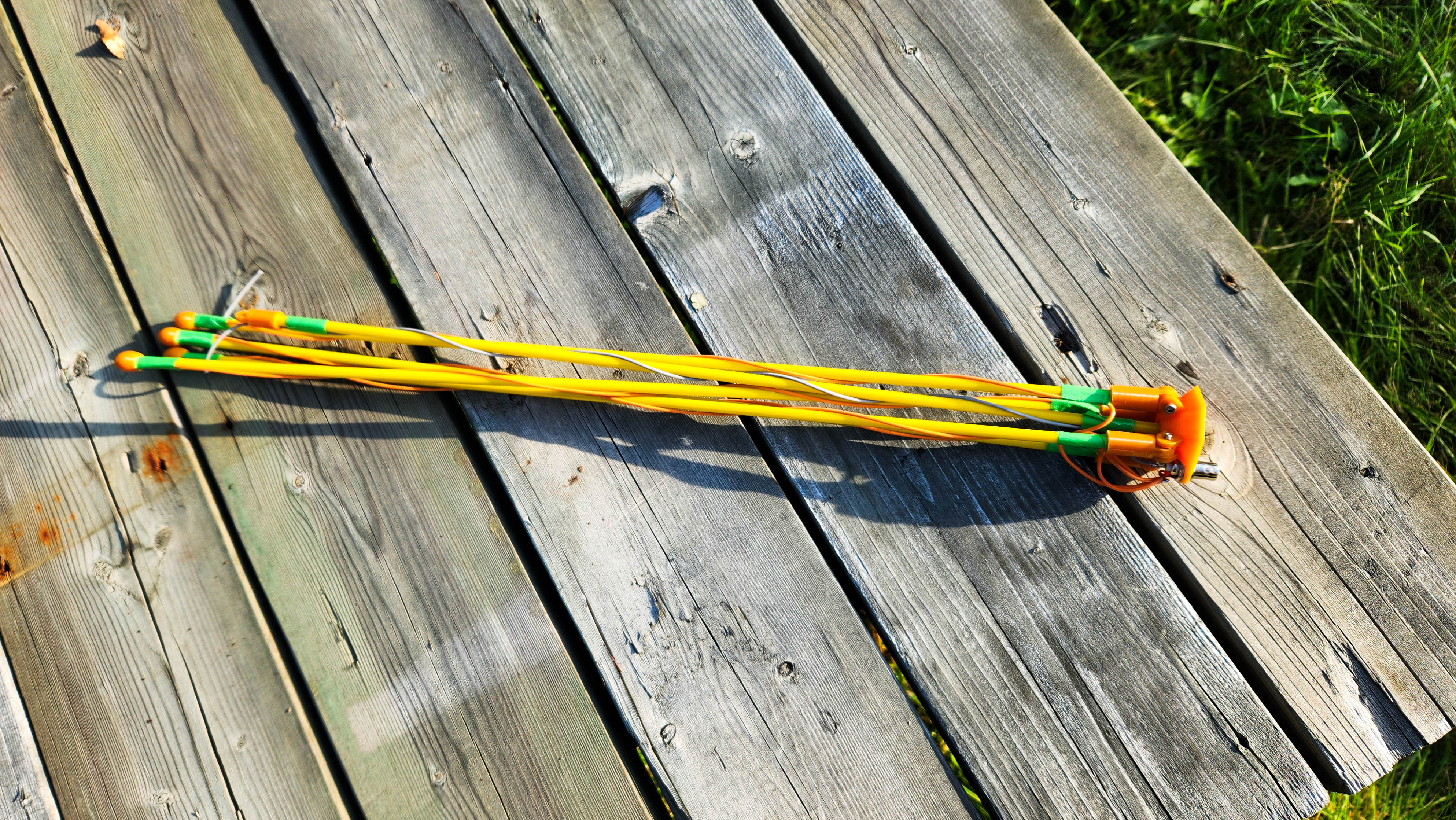 Collapsing Jungle Antenna HAM radio SDR Tactical 6mm 8mm fiberglass rod Baofeng HT POTA SOTA vertical GP — miniatura 4