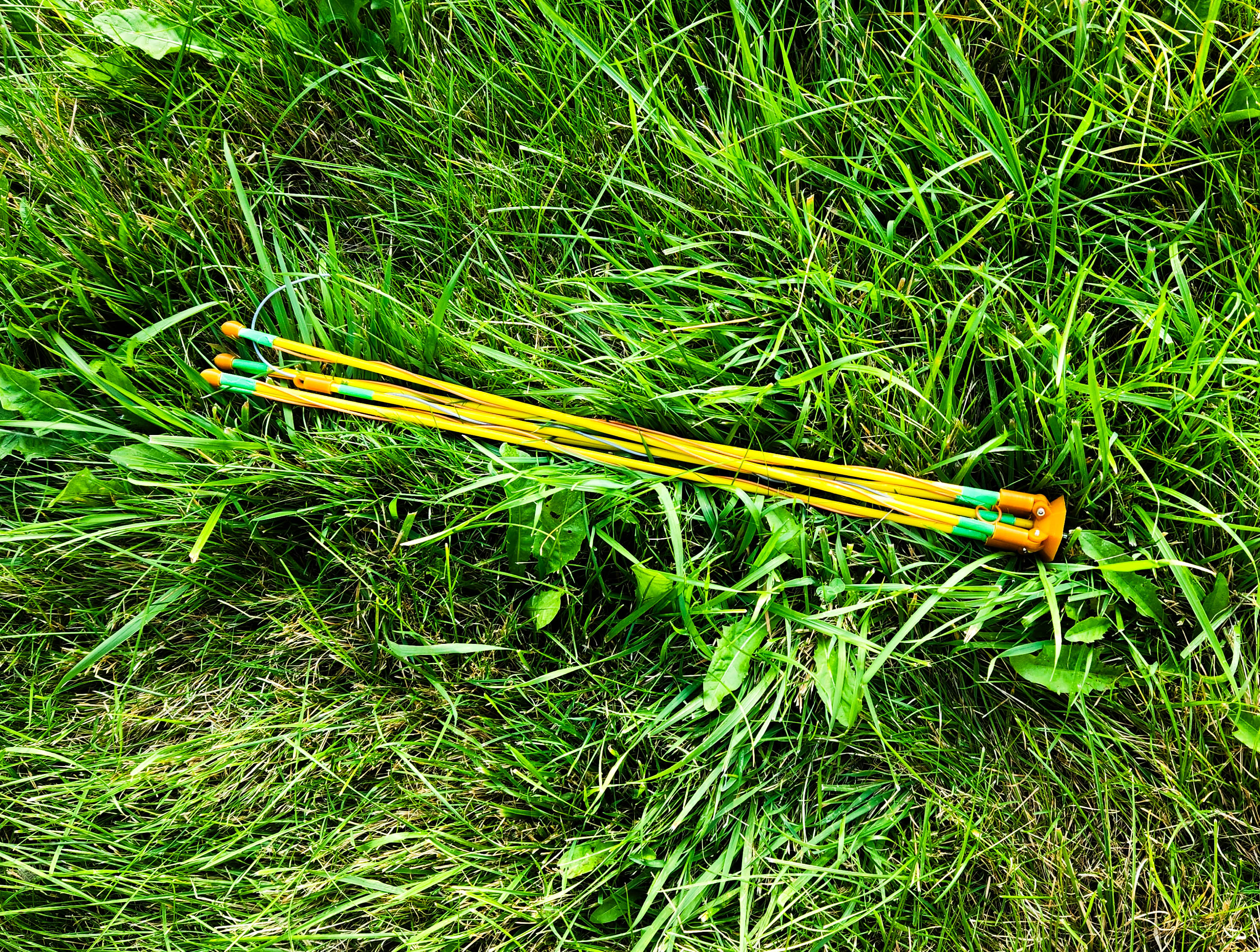 Collapsing Jungle Antenna HAM radio SDR Tactical 6mm 8mm fiberglass rod Baofeng HT POTA SOTA vertical GP — miniatura 2