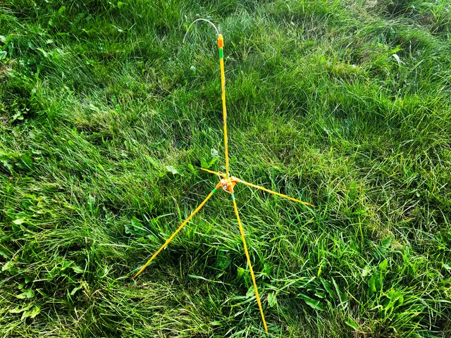 Collapsing Jungle Antenna HAM radio SDR Tactical 6mm 8mm fiberglass rod Baofeng HT POTA SOTA vertical GP