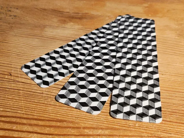 Infinite cubes pattern bookmark