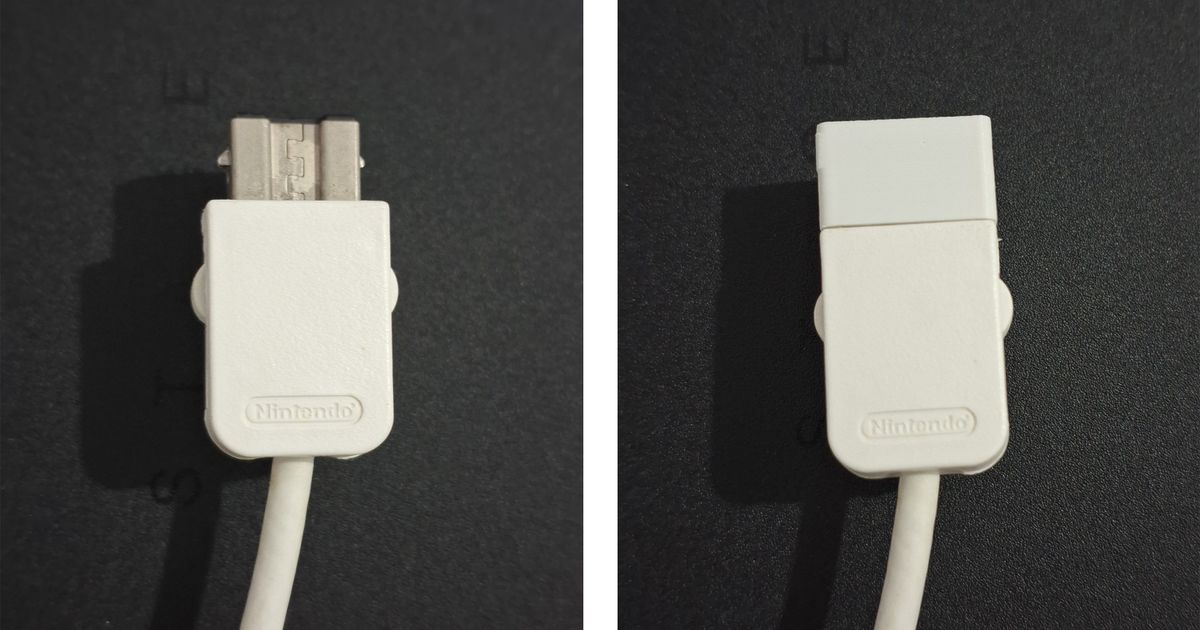 Wii peripheral connector dust cover by Midori Download free STL model
