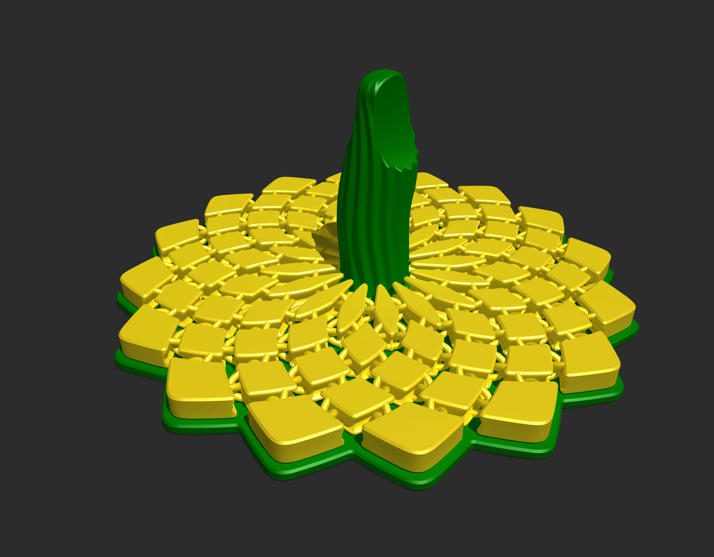 Miniatura 2 do modelo 3D Sunflower coaster L