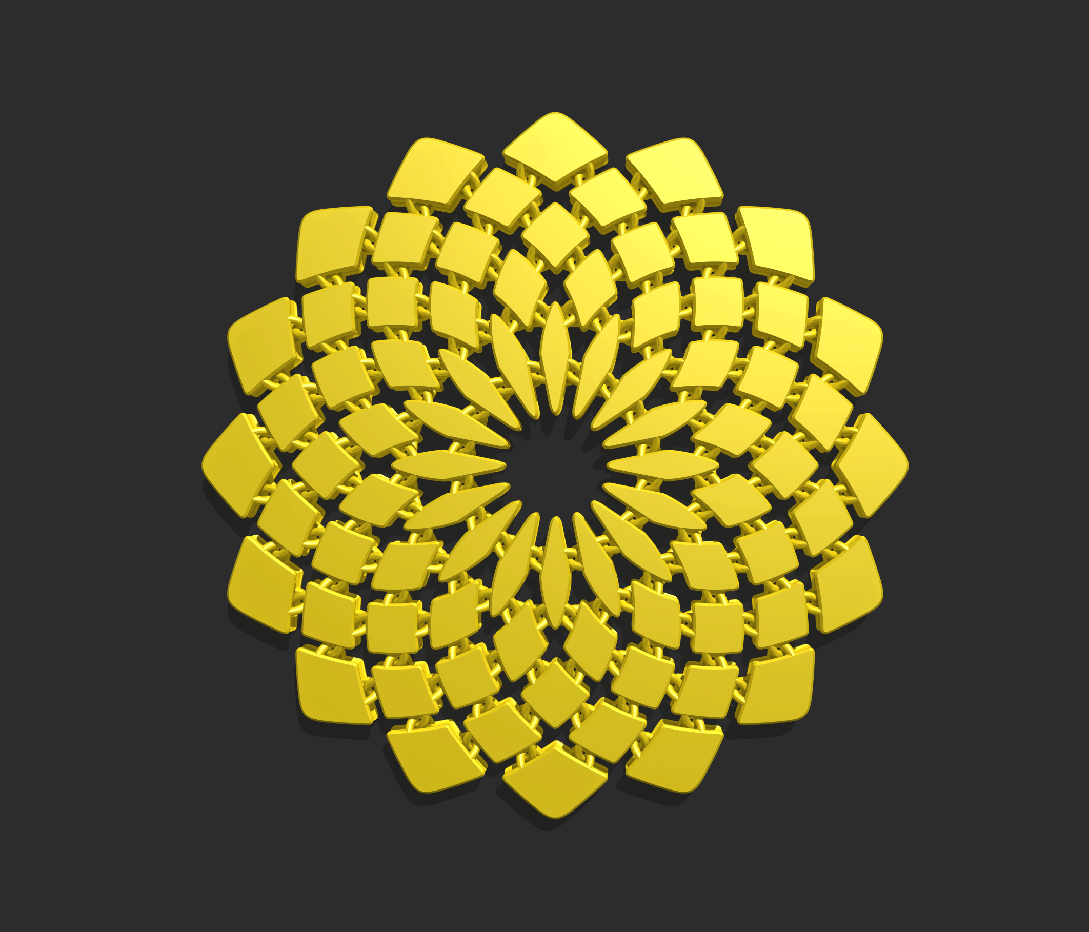 Miniatura 4 do modelo 3D Sunflower coaster L