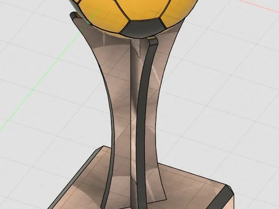 Pokal mit Fußball / cup with soccerball