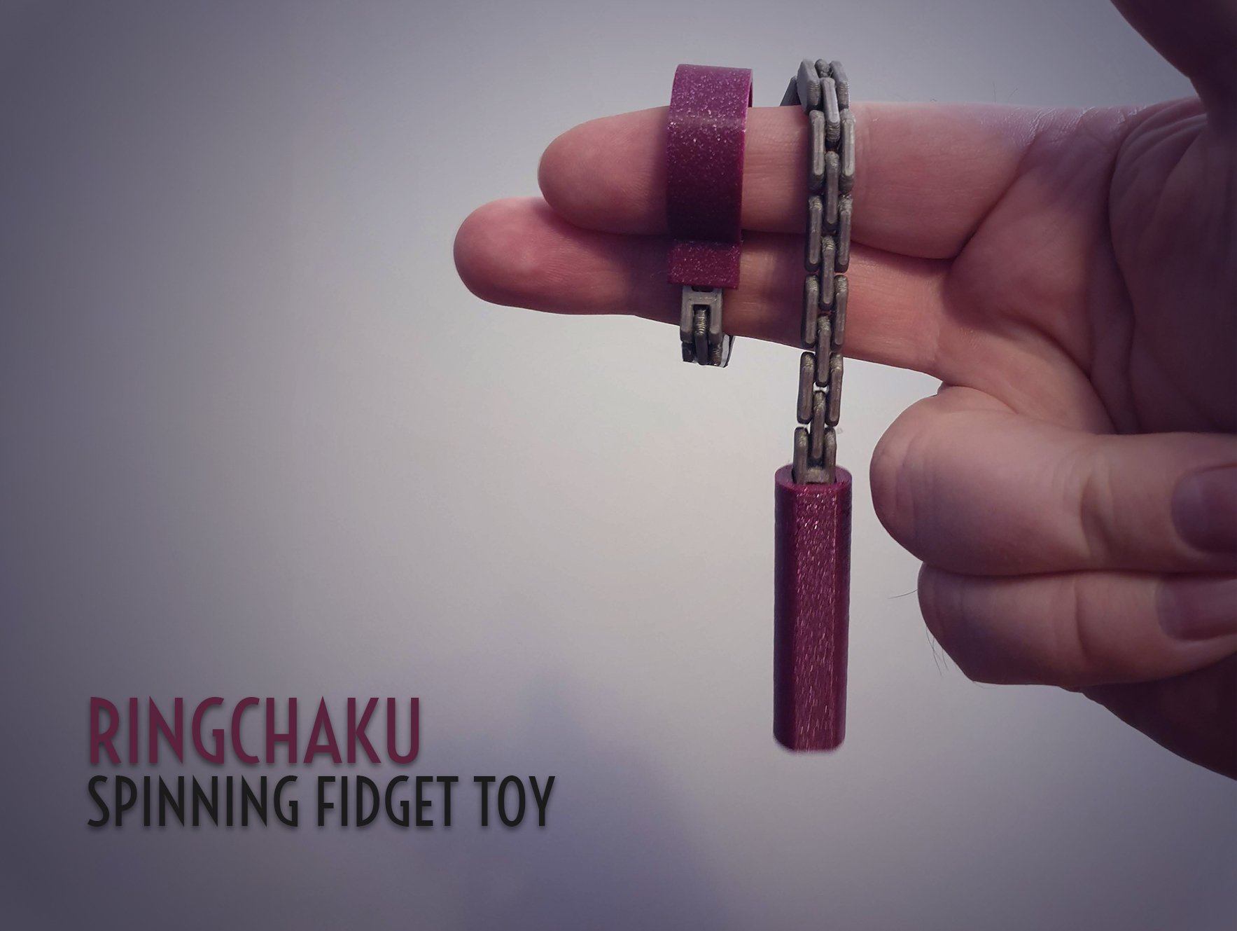 Ringchaku Spinning Fidget Toy - remix 3D model thumbnail
